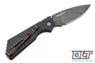 Pro-Tech Strider PT - Flamed Titanium Handle - Chad Nichols Damascus Blade