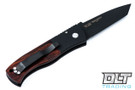 Pro-Tech Emerson CQC-7- Black Handle - Cocobolo Inlay - Two-Tone Blade