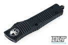 Microtech 143-2T Combat Troodon S/E - Black Handle - Two-Tone Black Blade - Partially Serrated