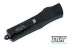 Microtech 143-2T Combat Troodon S/E - Black Handle - Two-Tone Black Blade - Partially Serrated
