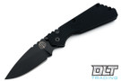 Pro-Tech Strider PT - Black Knurled Handle - Black Blade