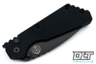 Pro-Tech Strider PT - Black Knurled Handle - Black Blade