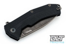 LionSteel KUR - Black Stonewash Blade - Black G-10