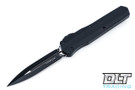 Microtech 242S-1T Cypher D/E - Black Handle - Smooth - Black Blade