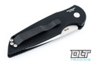 Pro-Tech TR-3 - Limited Edition - Black Aluminum - Steampunk Inlay - Satin Blade