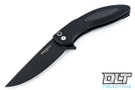 Pro-Tech Cambria Flipper - Black Handle - Carbon Fiber Inlay - Black Blade