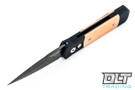 Pro-Tech Godson - Limited Edition - Black Aluminum - Solid Copper Inlay - Stainless Damascus Blade