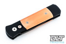 Pro-Tech Godson - Limited Edition - Black Aluminum - Solid Copper Inlay - Stainless Damascus Blade