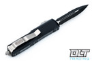 Microtech 232-2 UTX-85 D/E - Black Handle - Contoured - Black Blade - Partial Serrations