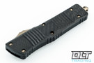 Microtech 219-13CF Combat Troodon Hellhound S/E - Carbon Fiber Top - Bronze Hardware - Bronze Blade