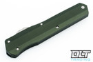 Microtech 242S-11OD Cypher D/E - OD Green Handle - Smooth - Stonewash Blade - Partial Serrations