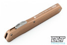 Microtech 242S-11TA Cypher D/E - Tan Handle - Smooth - Stonewash Blade - Partial Serrations