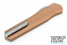 Microtech 242S-11TA Cypher D/E - Tan Handle - Smooth - Stonewash Blade - Partial Serrations