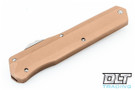 Microtech 242S-11TA Cypher D/E - Tan Handle - Smooth - Stonewash Blade - Partial Serrations