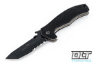 Emerson Mini Roadhouse - Black Blade - Partially Serrated