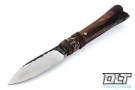 W.A Surls Spearpoint Trapper - Kudu Bone - Copper & Rawhide Wrap