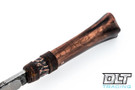 W.A Surls Spearpoint Trapper - Kudu Bone - Copper & Rawhide Wrap