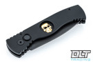 Pro-Tech TR-2 - Limited Edition - Black Handle - Black Blade - Gold Inlay