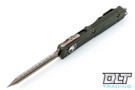 Microtech 223-15OD Ultratech Spartan D/E - Green Handle - Bronze Blade - Full Serrations