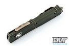 Microtech 223-15OD Ultratech Spartan D/E - Green Handle - Bronze Blade - Full Serrations