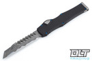 Marfione Custom Halo VI Warhound - Black Hefted Alloy Handle - Damascus Blade