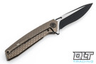 We Knife 604L - Bronze Handle - Drop Point - Two Tone Blade