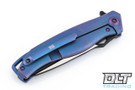 We Knife 606A - Blue Handle - Two Tone Blade