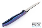 We Knife 606A - Blue Handle - Two Tone Blade