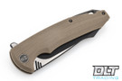 We Knife 617E - Tan G-10 Handle - D2 Two Tone Blade