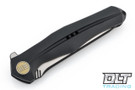 We Knife 702D - Integral Black Handle - Two Tone Blade