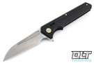 We Knife 705E - Black Handle - Hand Rubbed Satin Blade