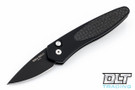 Pro-Tech Half-Breed - Black handle - Carbon Fiber Inlay - Black Blade