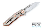Marfione Custom Warhound - Mirror Polish Blade - Copper & Titanium Handle - Copper Hardware - #04