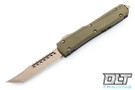 Microtech 119-13GTOD Ultratech Hellhound - Green G-10 Handle - Bronze Blade