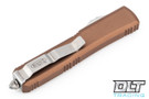 Microtech 121-4TA Ultratech S/E - Tan Handle - Contoured - Satin Blade
