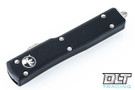 Microtech 148-11 UTX-70 S/E - Black Handle - Contoured - Stonewash Blade - Partial Serrations