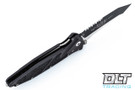 Microtech 161-2 SOCOM Elite T/E-M - Black Handle - Two-Tone Black Handle - Partial Serrations
