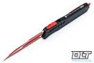 Microtech 241M-1RDB Cypher S/E - Black Handle - Red Blade