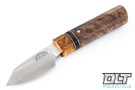 Bark River Custom Shop - Nihon Utility - Turkish Walnut Burl - Acacia Burl Ferrule - Natural, Brass & Carbon Fiber Accents - #1
