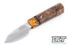 Bark River Custom Shop - Nihon Utility - Turkish Walnut Burl - Acacia Burl Ferrule - Natural, Brass & Carbon Fiber Accents - #2