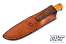 Zieba Hunter - Orange Maple - Blue Liners - Leather Sheath - #4