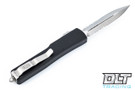 Microtech 147-5 UTX-70 D/E - Black Handle - Contoured - Satin Blade - Partial Serrations