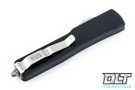 Microtech 147-5 UTX-70 D/E - Black Handle - Contoured - Satin Blade - Partial Serrations