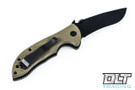 Emerson Mini Commander - Black Blade - OD Green G-10 - Wave Feature