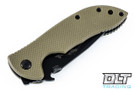 Emerson Mini Commander - Black Blade - OD Green G-10 - Wave Feature