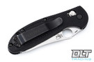 Benchmade 555 S30V Mini Griptilian with Sheepsfoot blade and black handles.