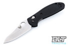 Benchmade 555 S30V Mini Griptilian with Sheepsfoot blade and black handles.