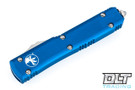 Microtech 122-4BL Ultratech D/E - Blue Handle - Satin Blade