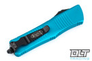 Microtech 138-1TQ Troodon D/E - Turquoise Handle - Black Blade