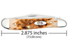Case Peanut Amber Bone Pocket Knife